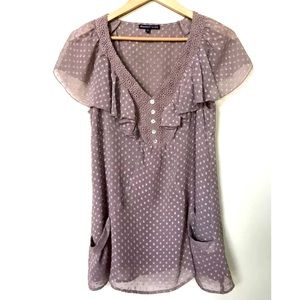 Daniel Rainn Flowy Taupe Top